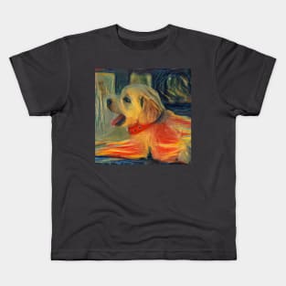 Cute puppy painting (pet, dog, pretty and hiking) Kids T-Shirt